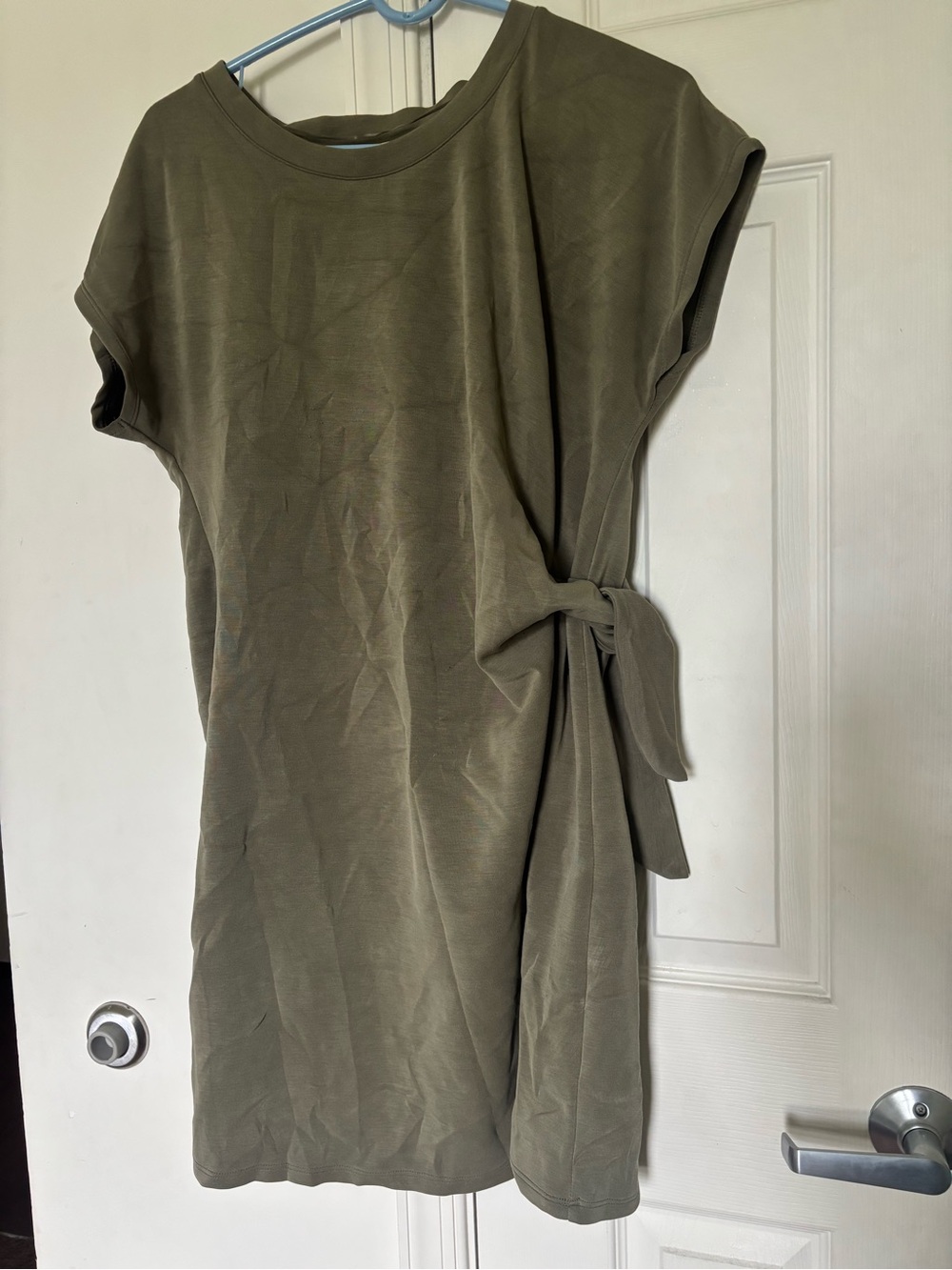 Olive Side-Tie Women’s Dress